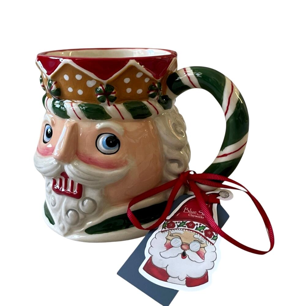 Blue Sky NUTCRACKER Christmas 16 oz MUG Heather Goldminc Clayworks New NWT - Picture 12 of 15